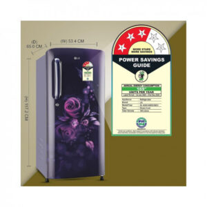LG 185 L 3 Star Direct-Cool Single Door Refrigerator (GL-B201ABED, ‎Blue Euphoria, Moist ‘N’ Fresh)