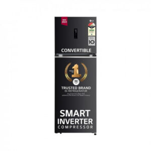 LG 322 L 3 Star Smart Inverter Wi-Fi Frost-Free Double Door Refrigerator (‎2023 Model, GL-T342TESX, Ebony Sheen, Door Cooling+ & Convertible)