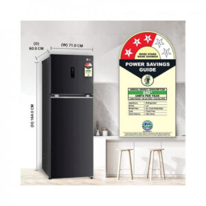 LG 322 L 3 Star Smart Inverter Wi-Fi Frost-Free Double Door Refrigerator (‎2023 Model, GL-T342TESX, Ebony Sheen, Door Cooling+ & Convertible)