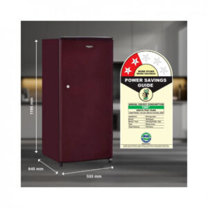 Whirlpool 184 L 2 Star Direct-Cool Single Door Refrigerator (205 WDE CLS 2S SHERRY WINE-Z, Sherry Wine, Large Vegetable Box, 2023 Model)