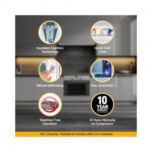 Whirlpool 184 L 3 Star Direct Cool Single Door Refrigerator 205 WDE PRM 3S SAPPHIRE RADIANCE Z