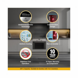 Whirlpool 207 L 5 Star Inverter Direct Cool Single Door Refrigerator 230 IMPRO ROY 5S INV WINE ABYSS Z